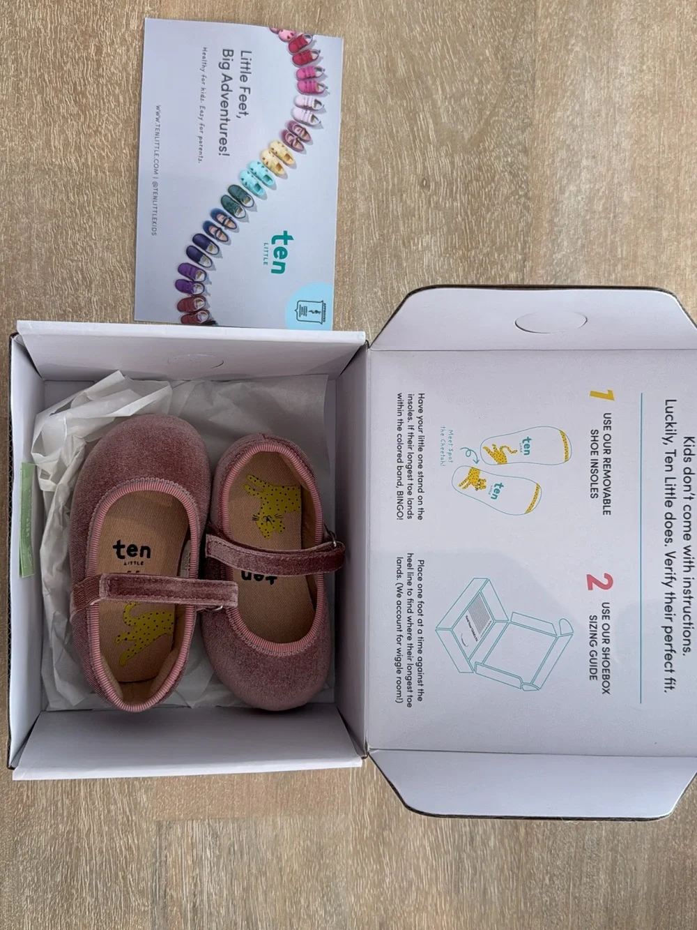 Ten Little Girls' Pink Velvet Mary Jane Baby Shoes
